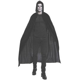 Sort Kappe med Hætte i Fløjl