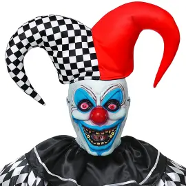 Ond Jester Maske med Hat