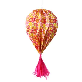Honeycomb Lanterne med Blomster Pink