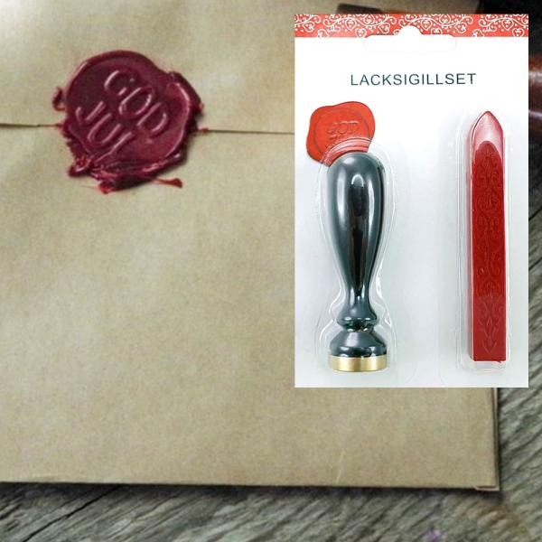 Laksegl og Stempel Sæt God Jul
