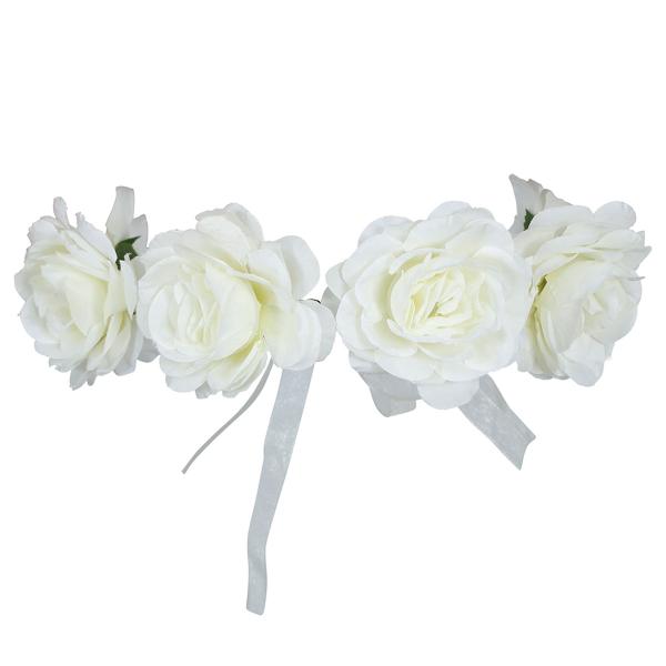 Blomsterkrans med Roser Hvid