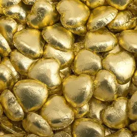 Mørke Chokoladehjerter Vegan Guld 1kg