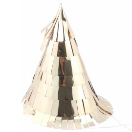 Partyhatte med Frynser Guld 5-pak