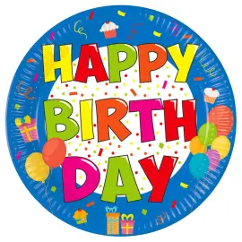 Happy Birthday Party Paptallerkener Små