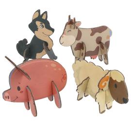 3D Skrabe Puslespil Bondegårdsdyr