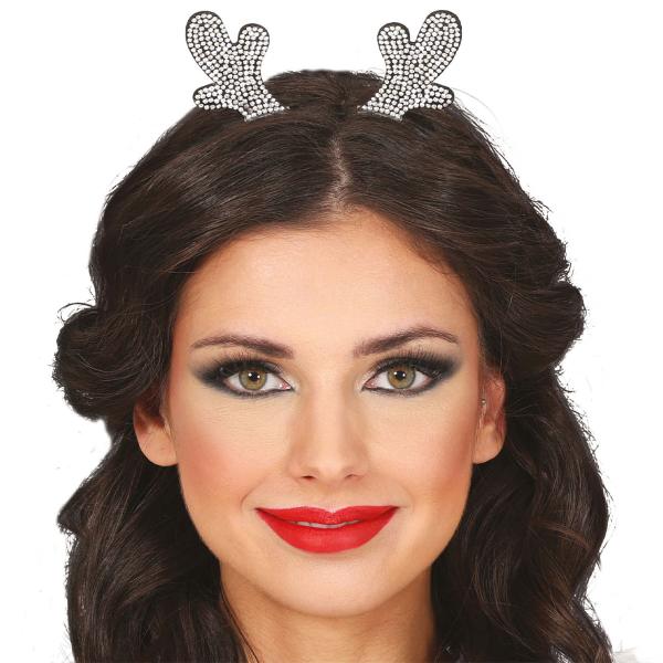 Hårbøjle Rensdyrhorn med Rhinsten