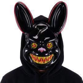 Maske Uhyggelig Kanin med LED