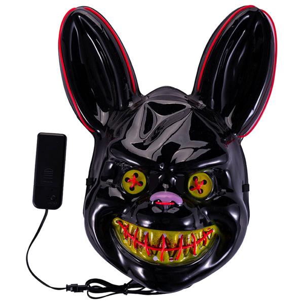 Maske Uhyggelig Kanin med LED