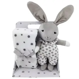 Kanin Bamse med Fleecetæppe