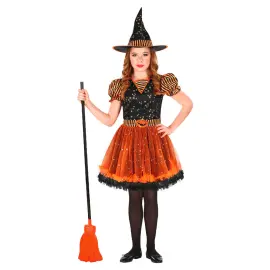 Heksekostume Sort og Orange Børn