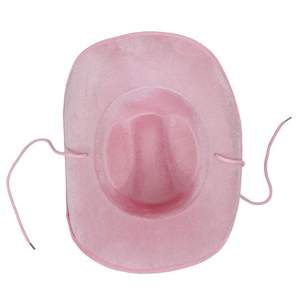 Cowboyhat med Komønster Pink/Hvid