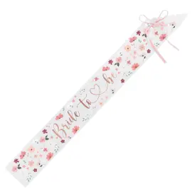 Bride To Be Sash med Blomster