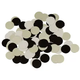 Rund Konfetti Sort/Cremehvid/Cremegul 100-pak