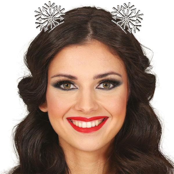 Hårbøjle Snefnug med Rhinsten