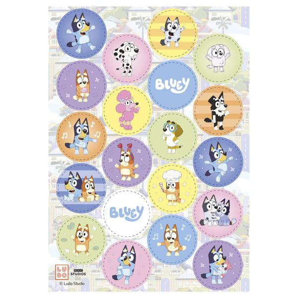 Kagebilleder Bluey 3,4 cm 17,5 g 20-pak