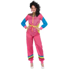 80'er Jumpsuit Lyser&oslash;d/Leopardm&oslash;nster