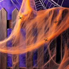 Orange Edderkoppespind med Edderkopper 50g