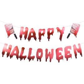 Guirlande Happy Halloween med K&oslash;d&oslash;kser R&oslash;d