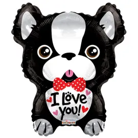 I Love You Bulldog Folieballon