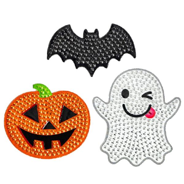 Halloween Klistermærker med Rhinsten