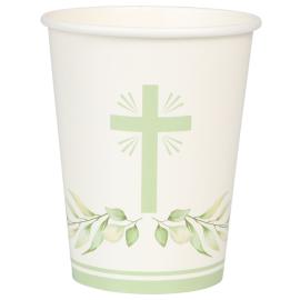 Papkrus med Kors og Bladkrans 8-pak