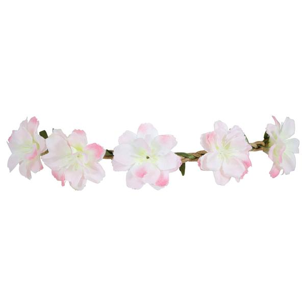 Pandebånd med Blomster Pink/Hvid
