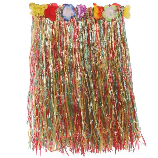 Flerfarvet Hawaii Hula Nederdel