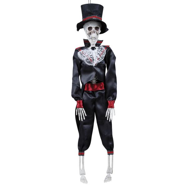 Hængende Skelet med Kostume & Hat