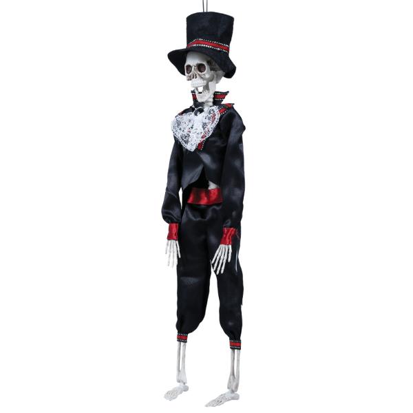 Hængende Skelet med Kostume & Hat