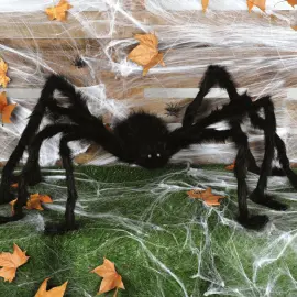 Sort Edderkop 150 cm