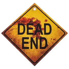 Vægdekoration Dead End Skilt