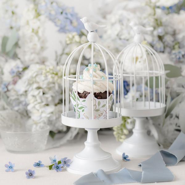 Cupcake Wrapper Blomster og Duer