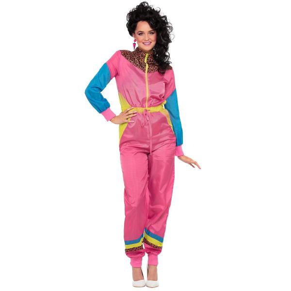 80'er Jumpsuit Lyserød/Leopardmønster