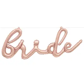 Ballon Banner Bride Metallic Ros&eacute;guld