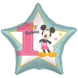 1st Birthday Folieballon Mickey Mouse 48 cm