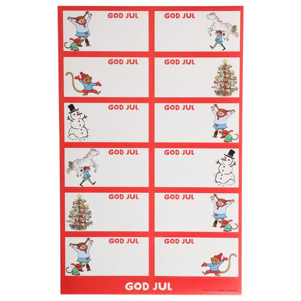 Julemærker Pippi Langstrømpe 60-pak