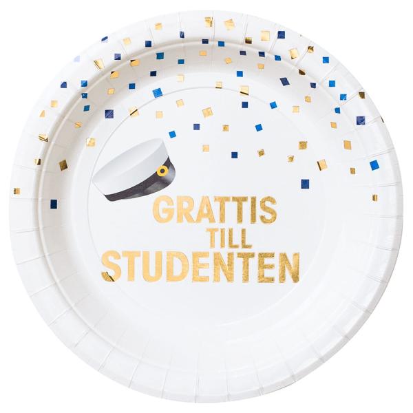 Grattis Till Studenten Paptallerkener Små