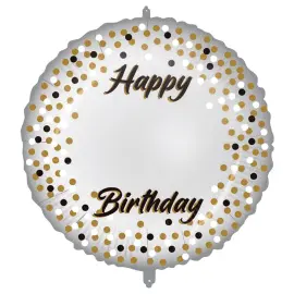 Milestone Happy Birthday Folieballon med Tal