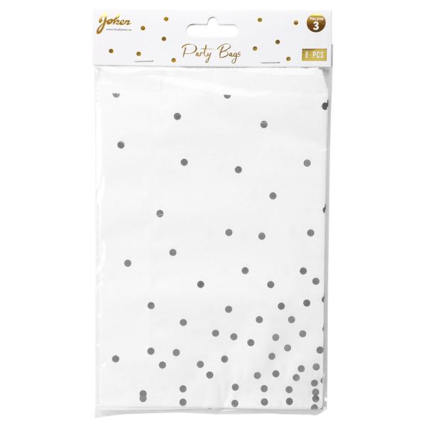 Festposer med Sølvprikker 8-pak