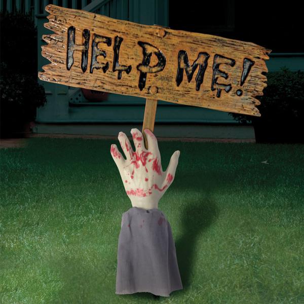Arm med Halloween Skilt til Haven