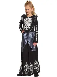 Skelet Dronning Børnekostume