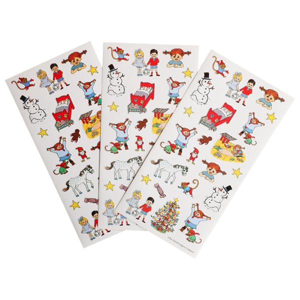 Juleklistermærker Pippi Langstrømpe 66-pak