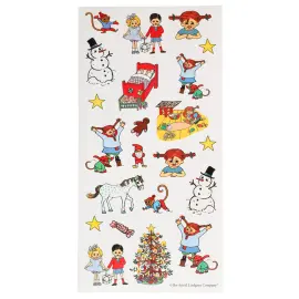 Juleklistermærker Pippi Langstrømpe 66-pak