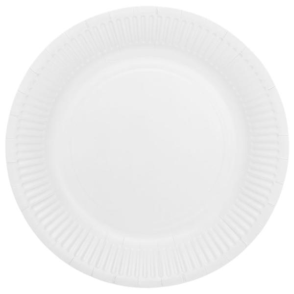Paptallerkener Hvid 23 cm 8-pak