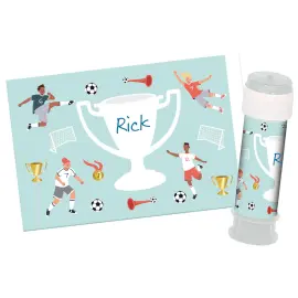 Stickers til S&aelig;bebobler Fodbold F&oslash;dselsdagsfest 6-pak