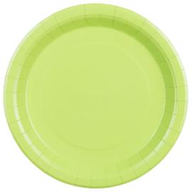 Paptallerkener Limegr&oslash;n 23 cm 6-pak