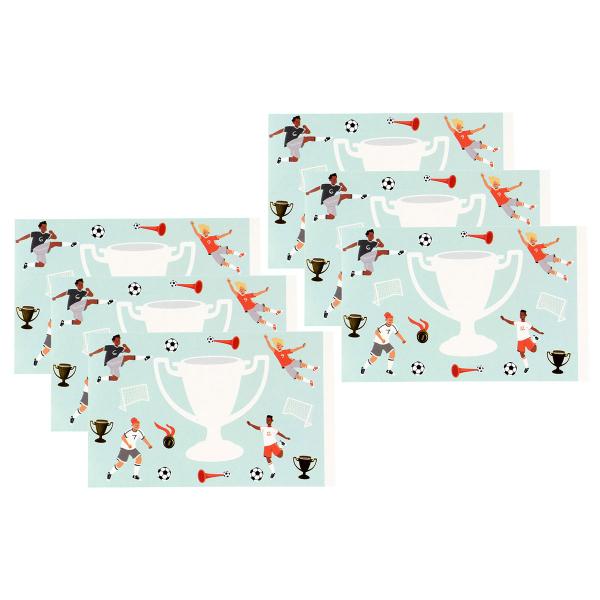 Stickers til Sæbebobler Fodbold Fødselsdagsfest 6-pak