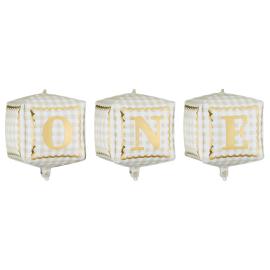 Folieballoner One Kuber 3-pak