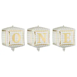 Folieballoner One Kuber 3-pak
