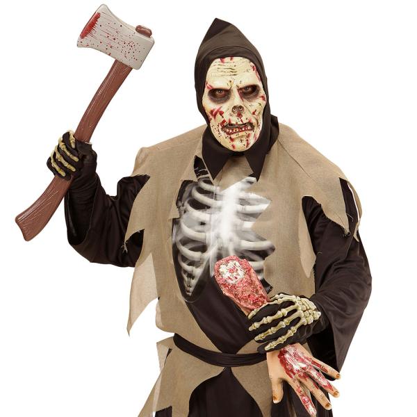 Mørk Zombiemaske med Hætte